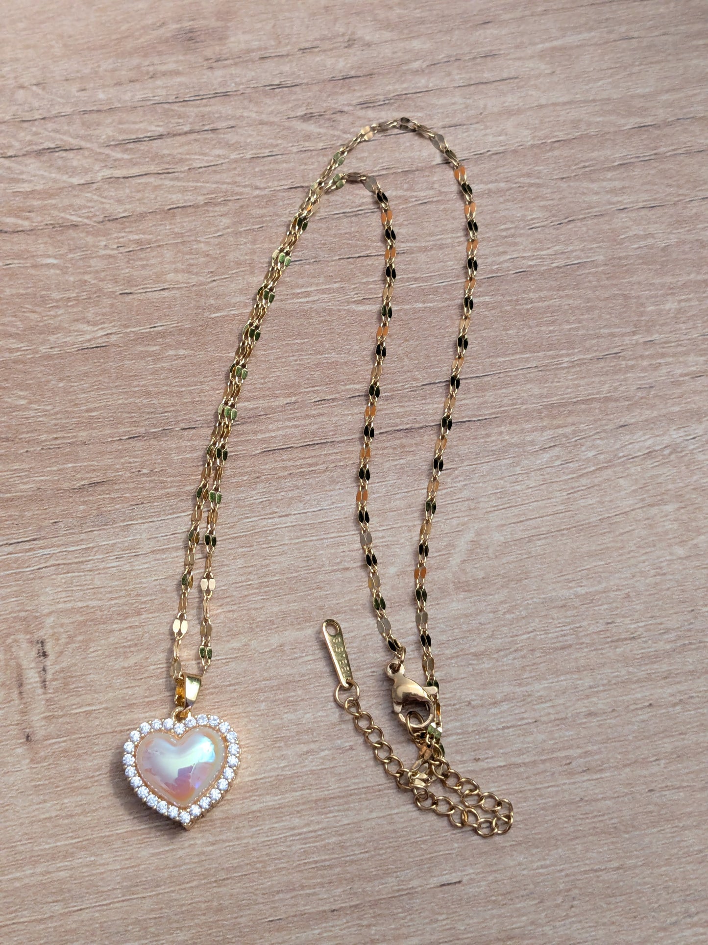 Collier Coeur nacre