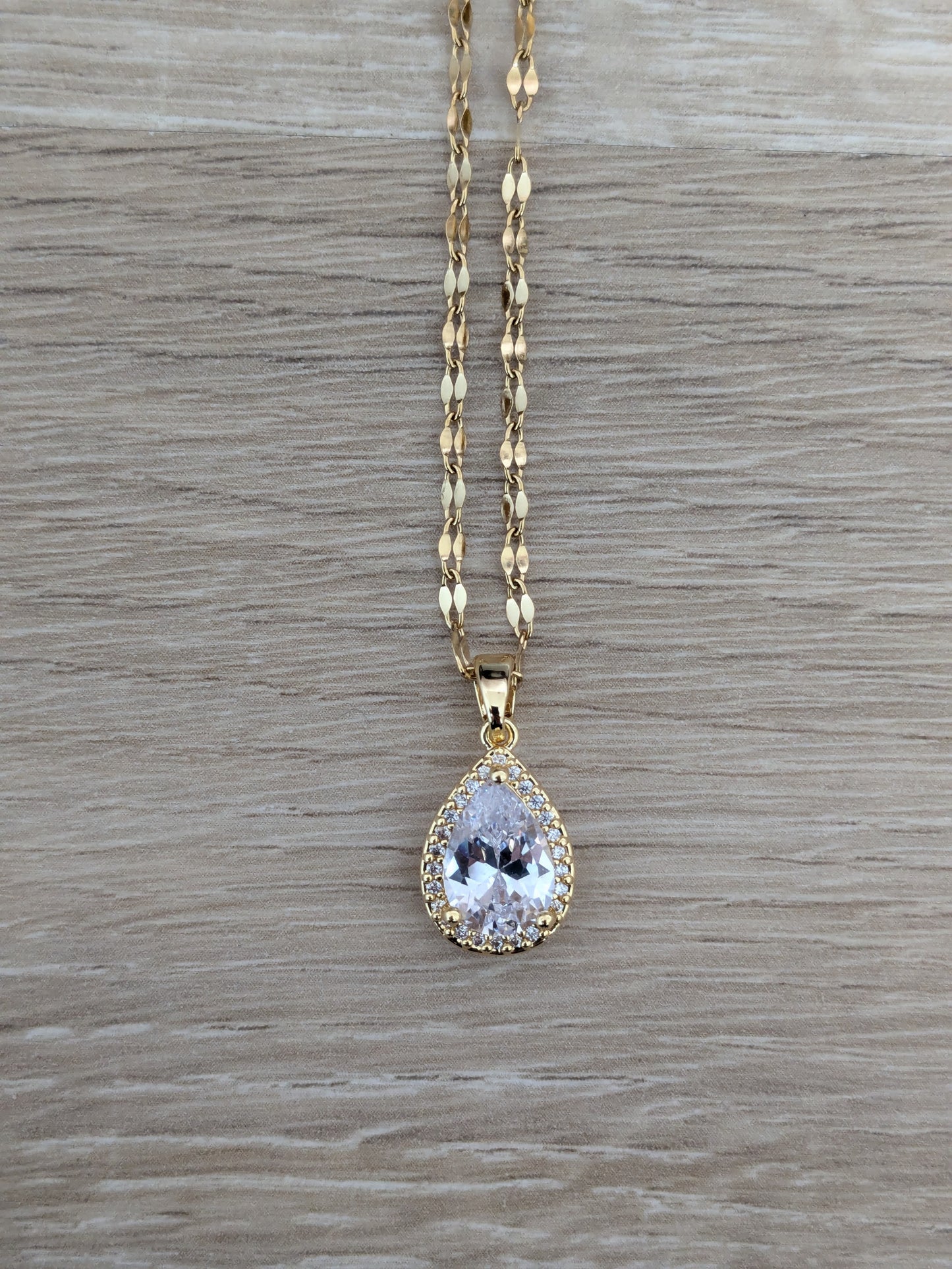 Collier Goutte strass