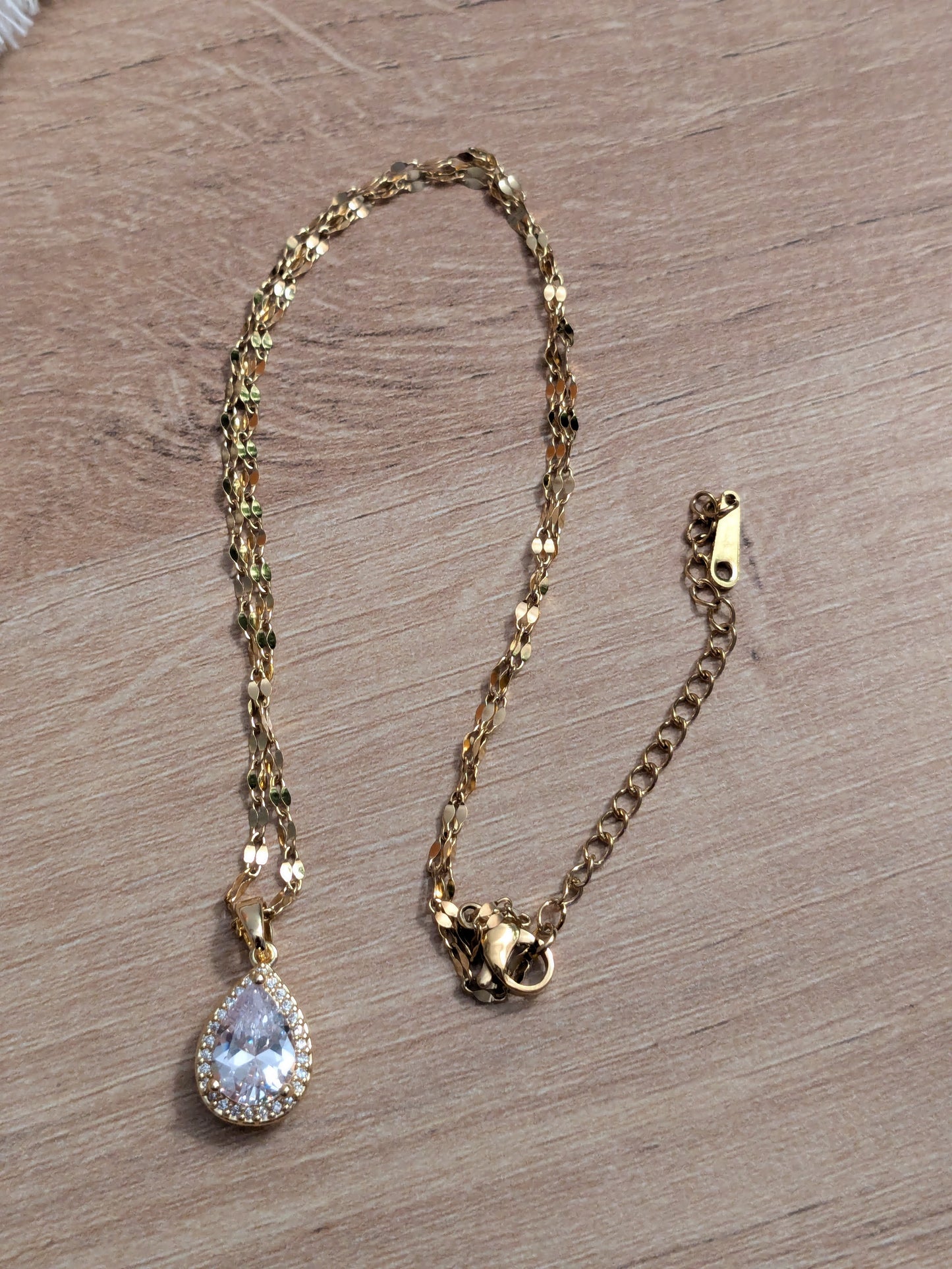 Collier Goutte strass