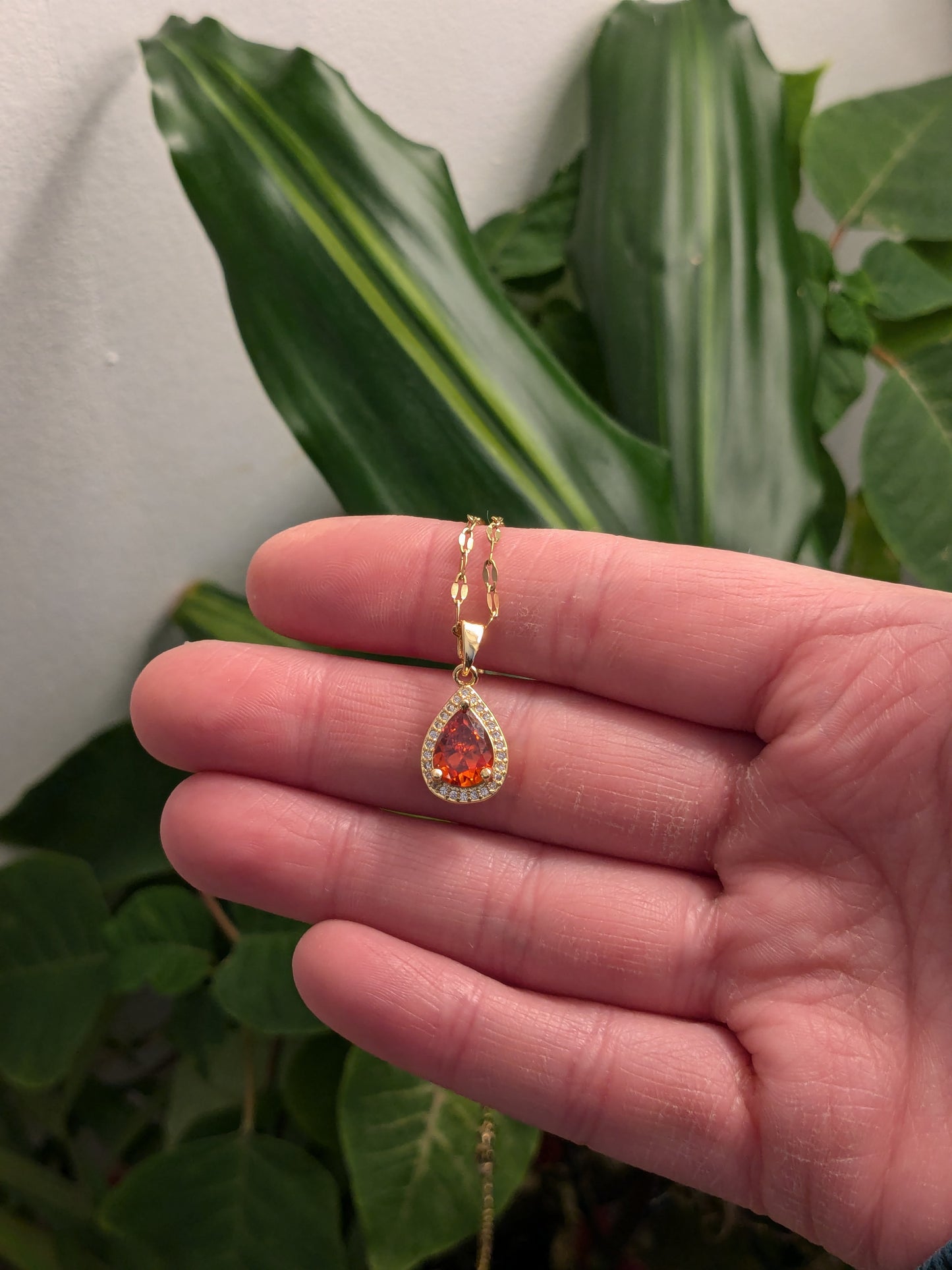 Collier Goutte rubis