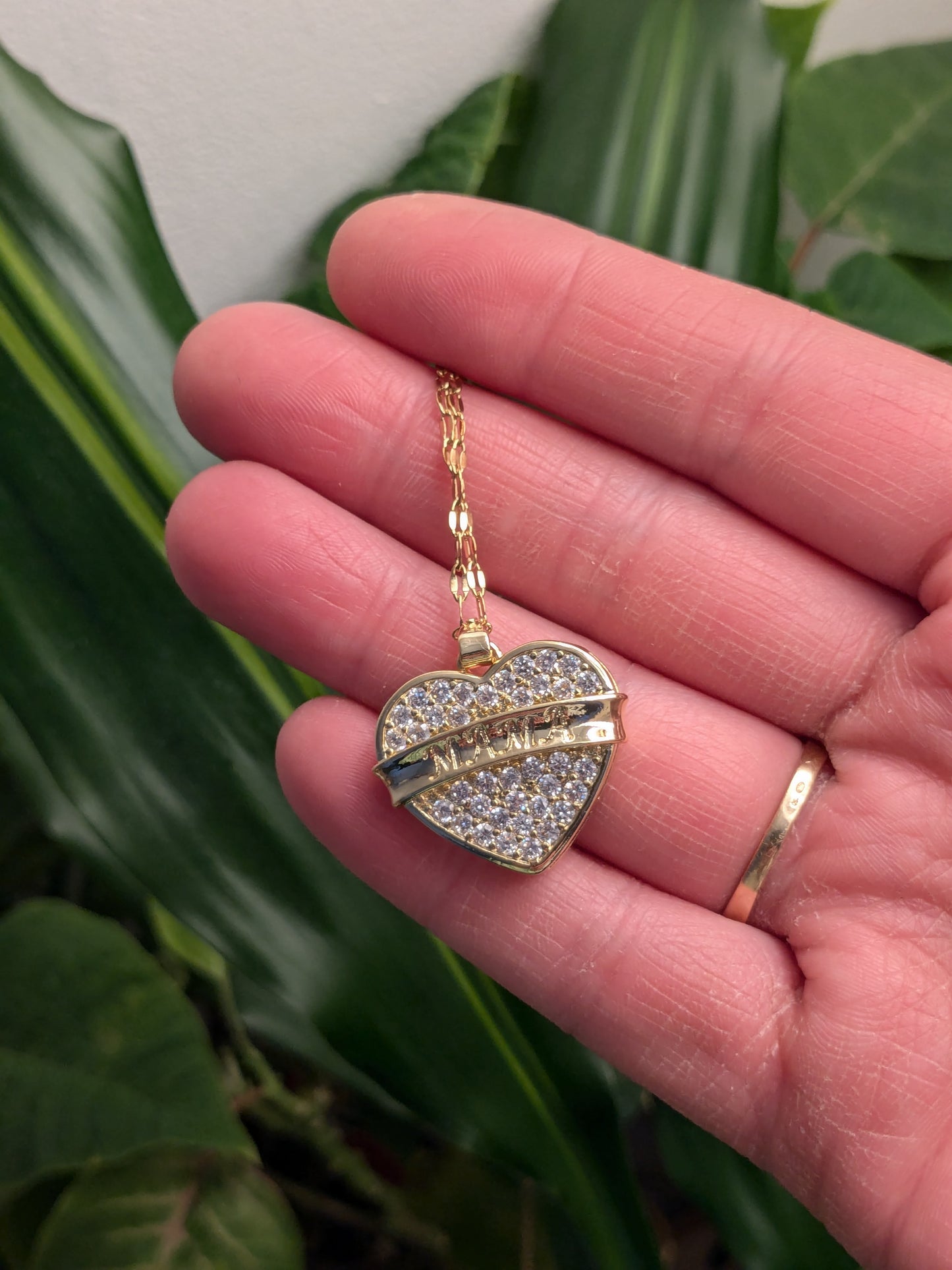 Collier Mama strass