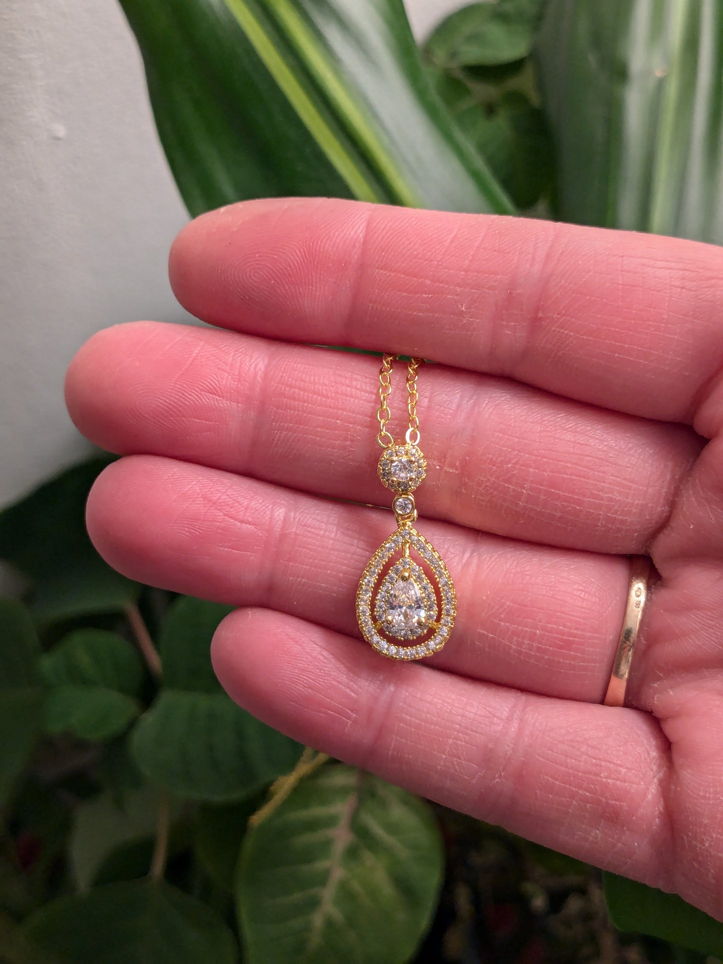 Collier Goutte strass