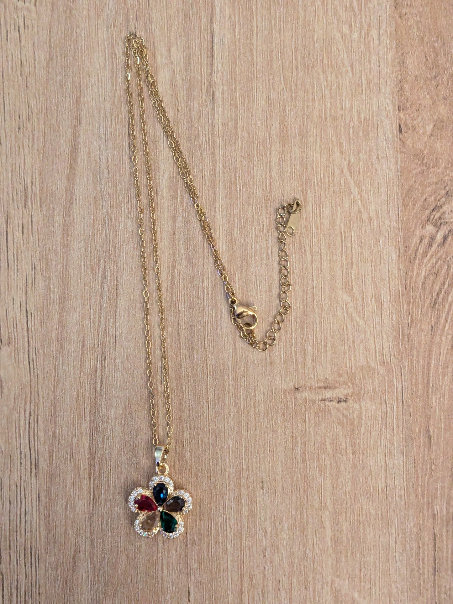 Collier Fleur multicouleur