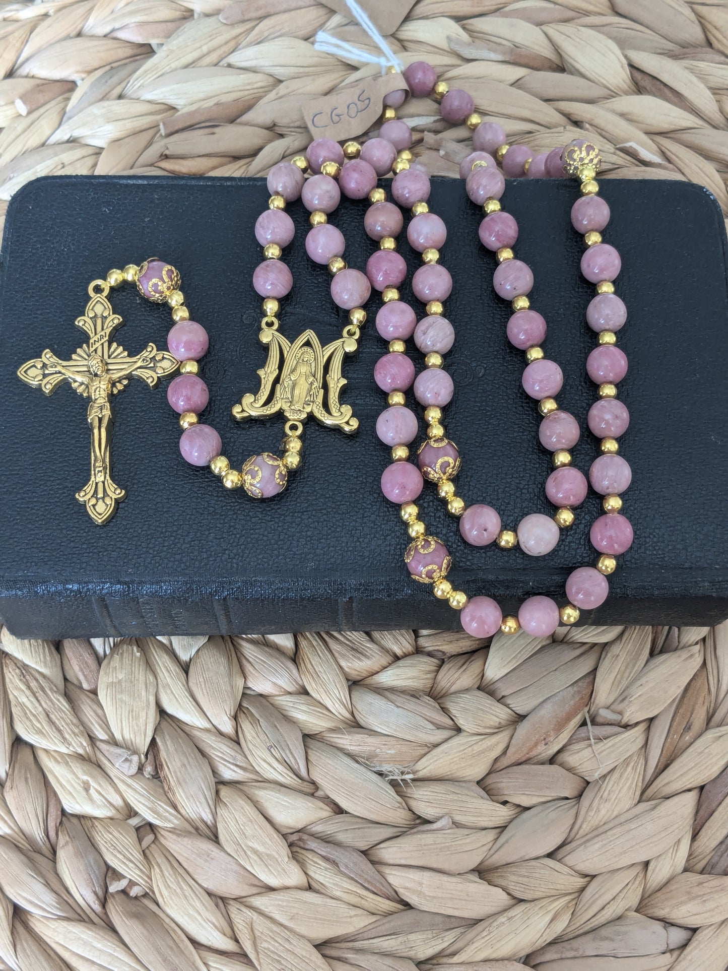 Grand Chapelet en Rhodonite