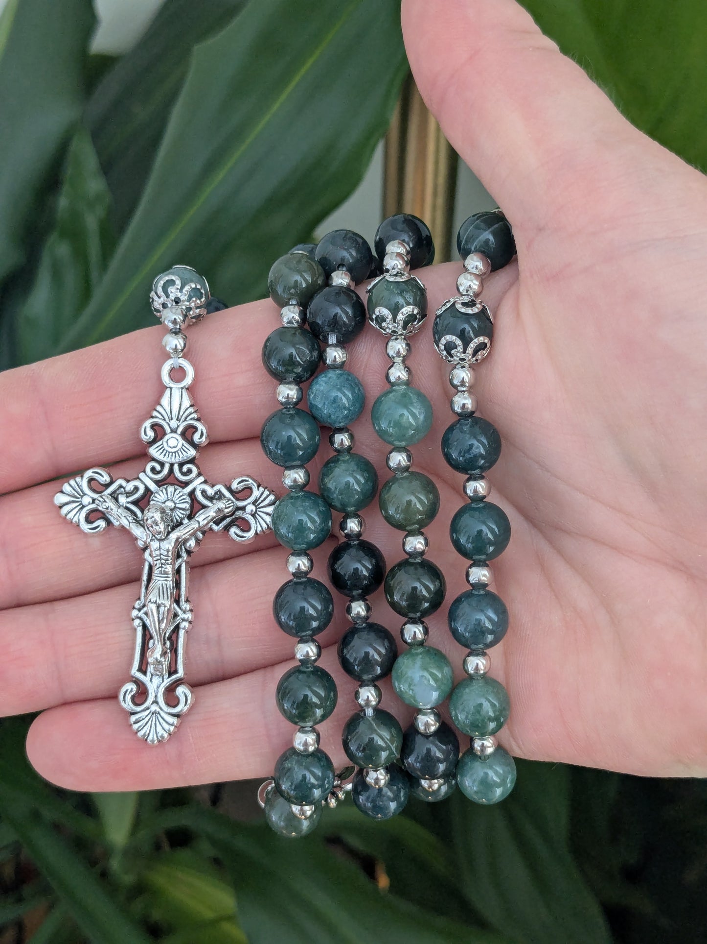 Grand Chapelet en Agate Mousse