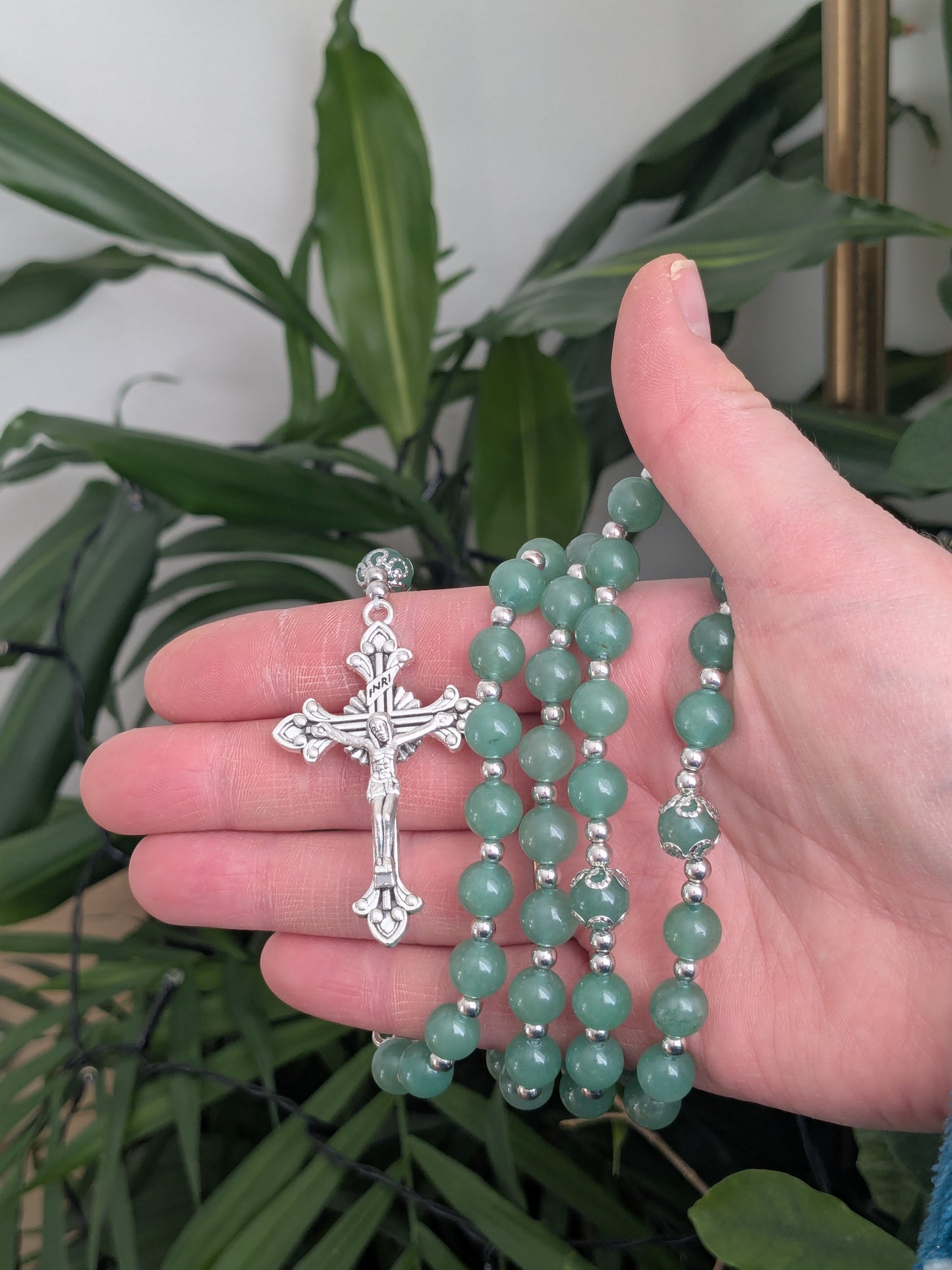 Grand chapelet en Aventurine verte