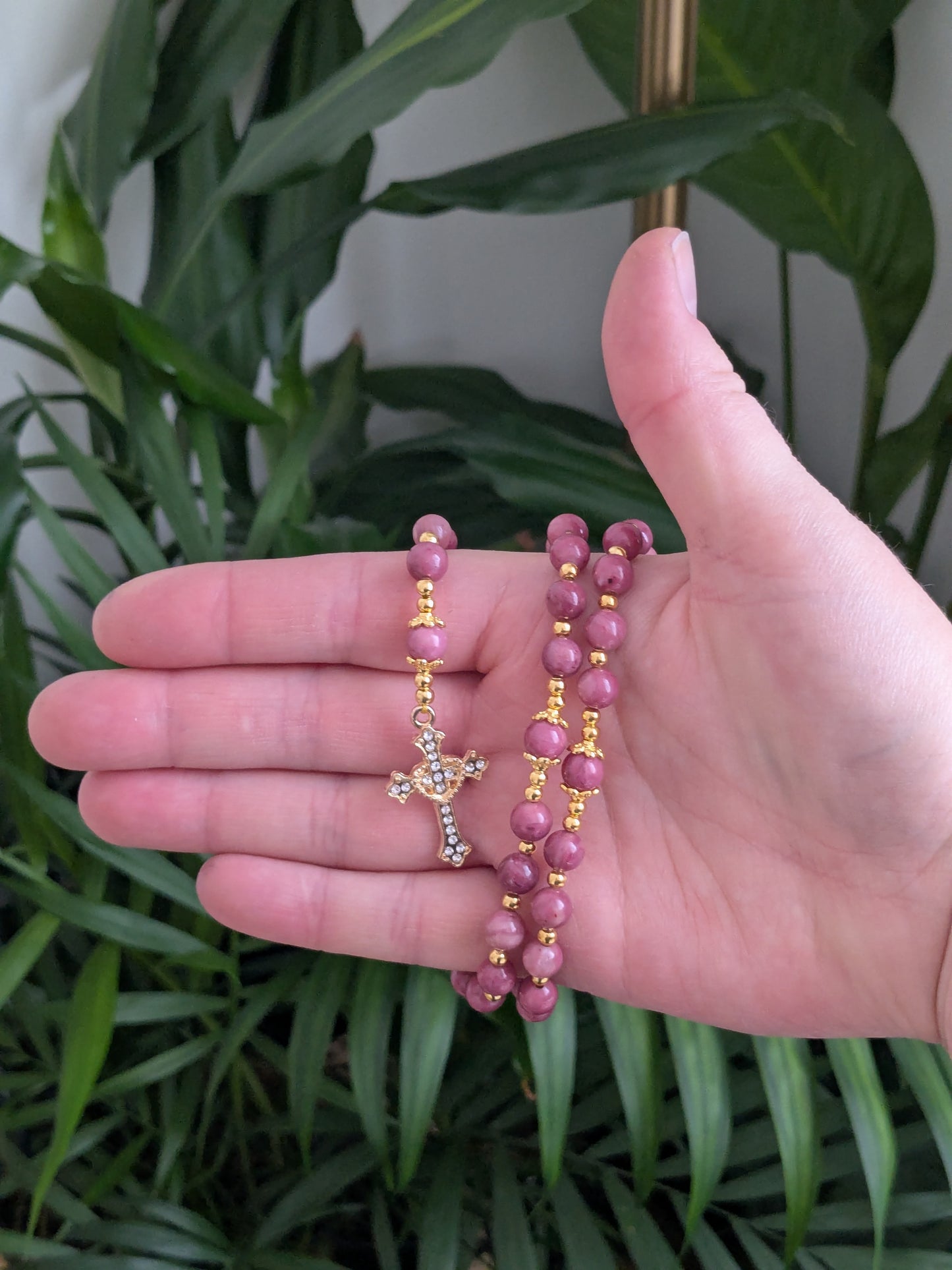 Petit chapelet en Rhodonite