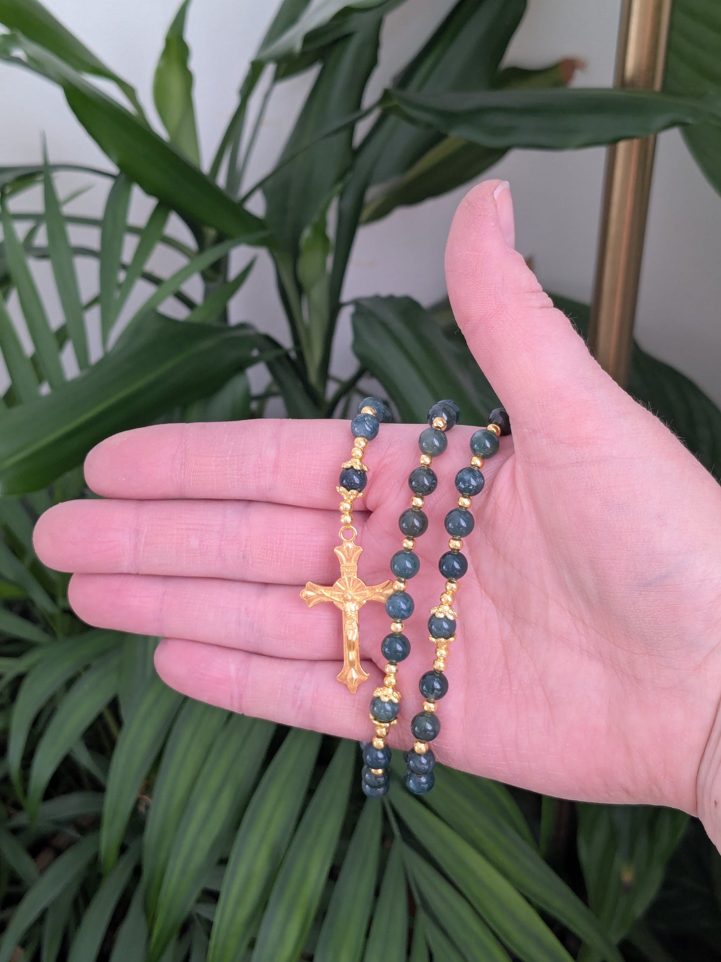 Petit chapelet en Agate Mousse