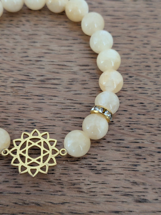 Bracelet Juif en Calcite orange