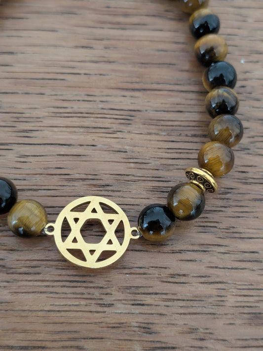 Bracelet Juif en Oeil de tigre