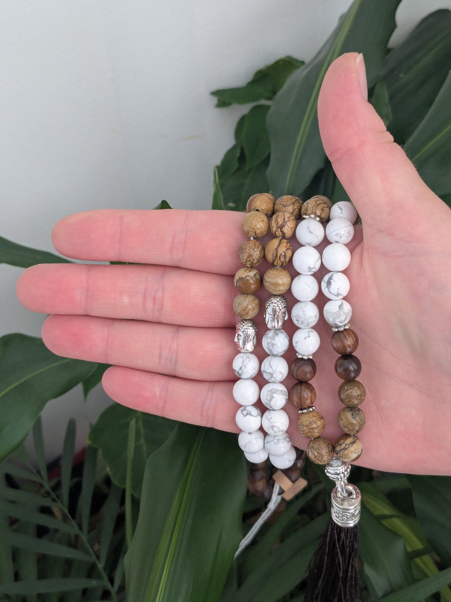 Grand Mala en Howlite Blanche