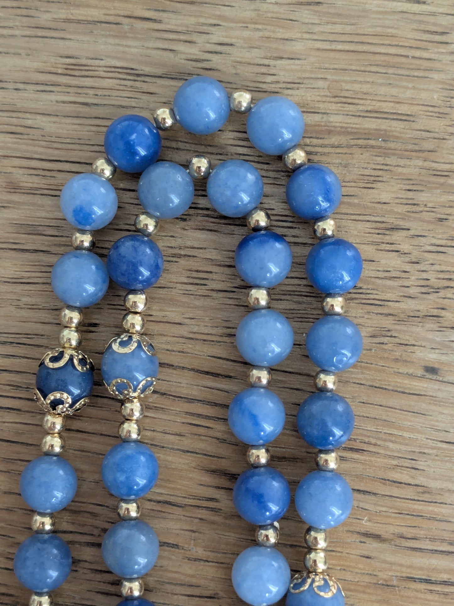 Sautoir en Aventurine bleue