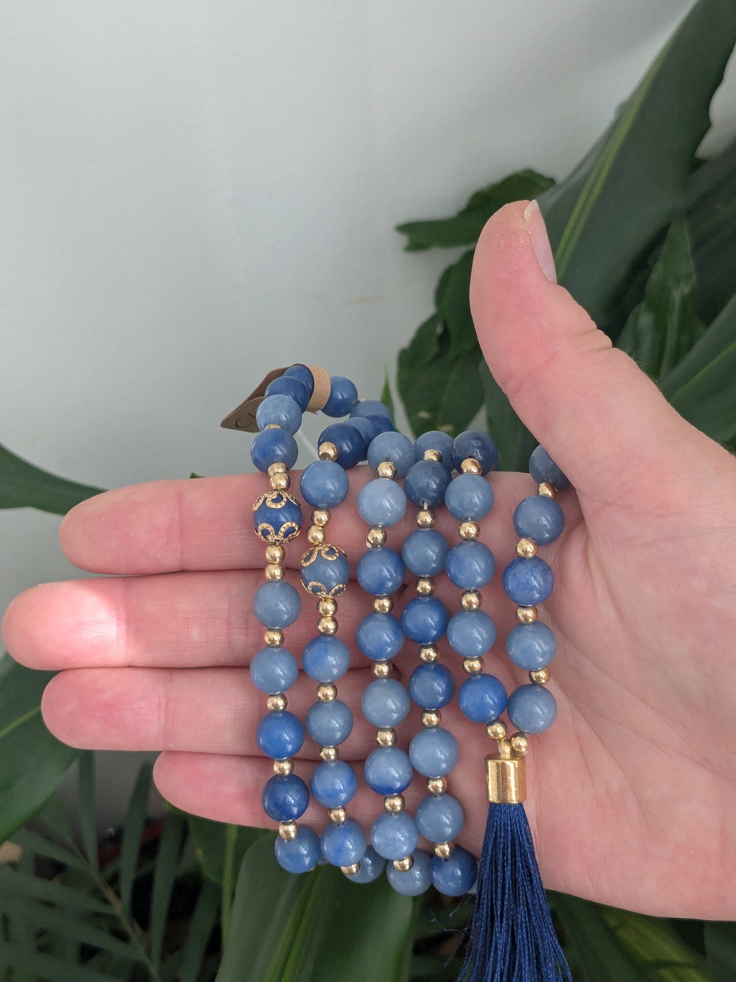 Sautoir en Aventurine bleue
