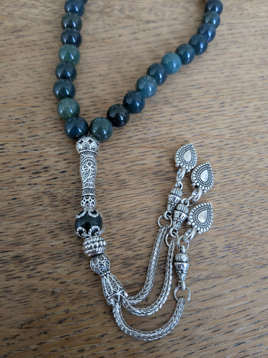 Petit misbaha en Agate Mousse