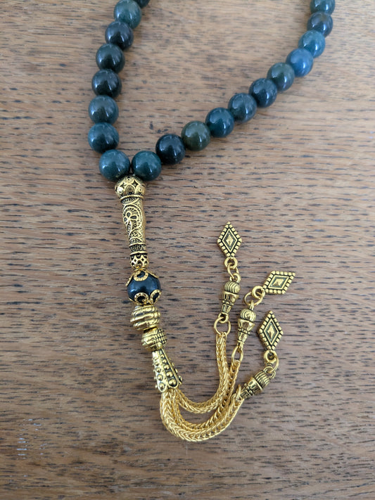 Petit misbaha en Agate Mousse