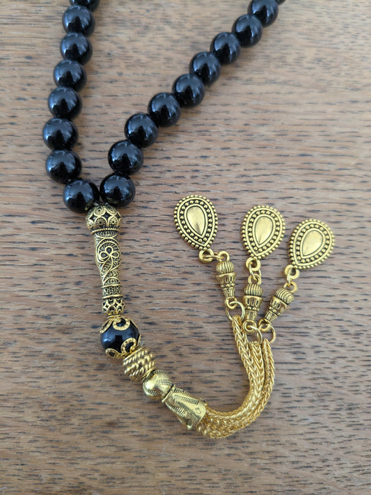 Petit misbaha Obsidienne noire