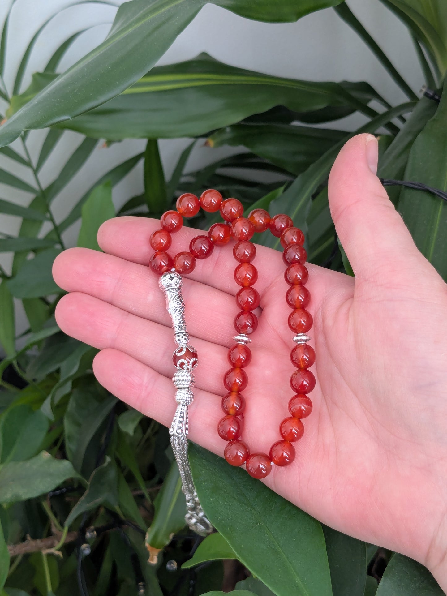 Petit tasbih en Cornaline rouge