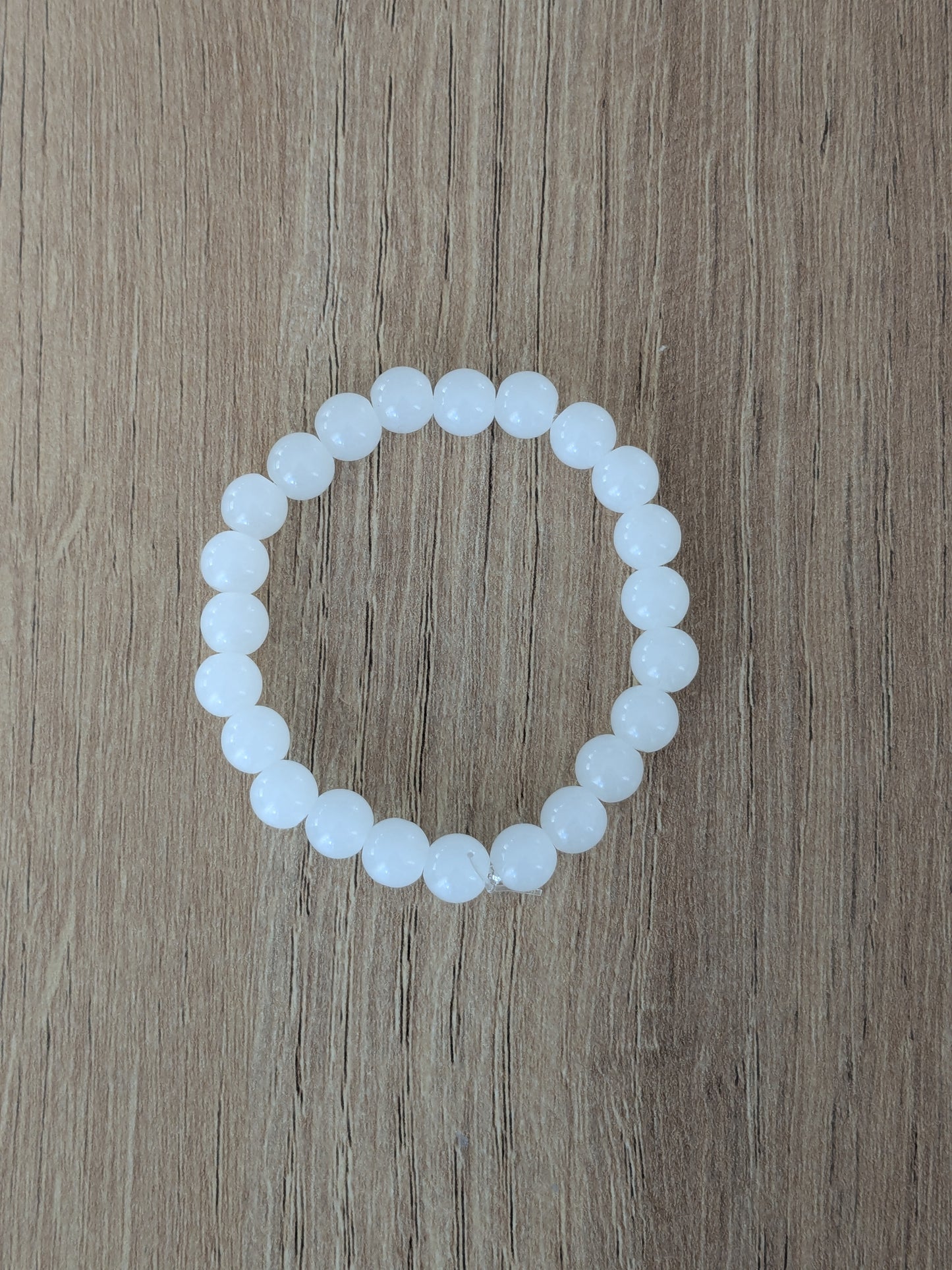 Bracelet perles verre blanc