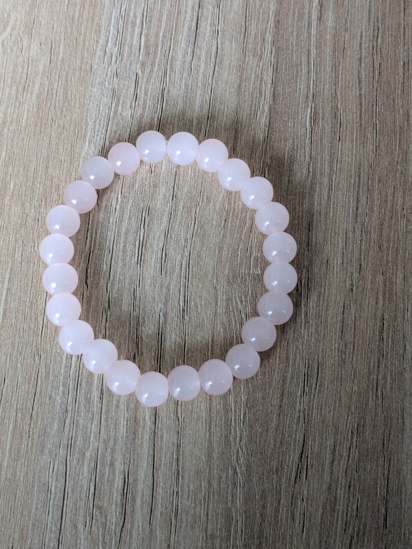 Bracelet perles verre rose