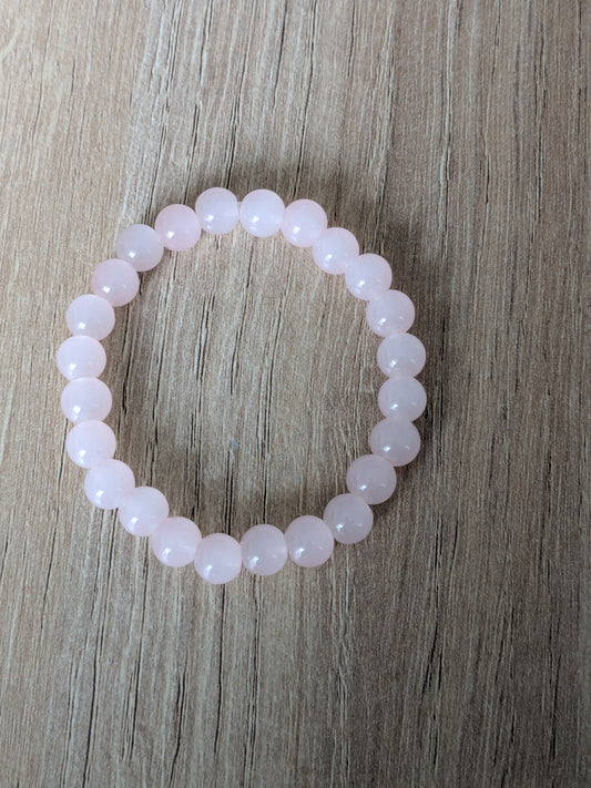 Bracelet perles verre rose