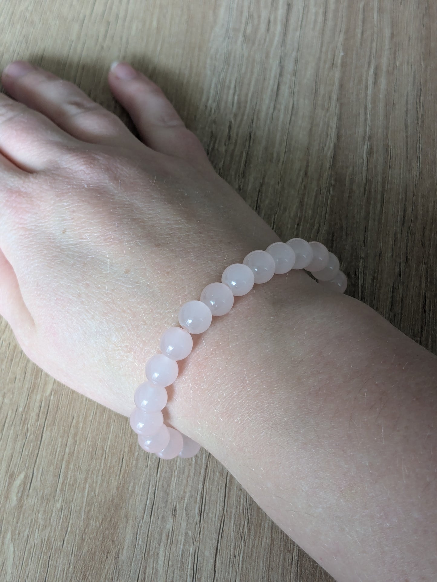 Bracelet perles verre rose