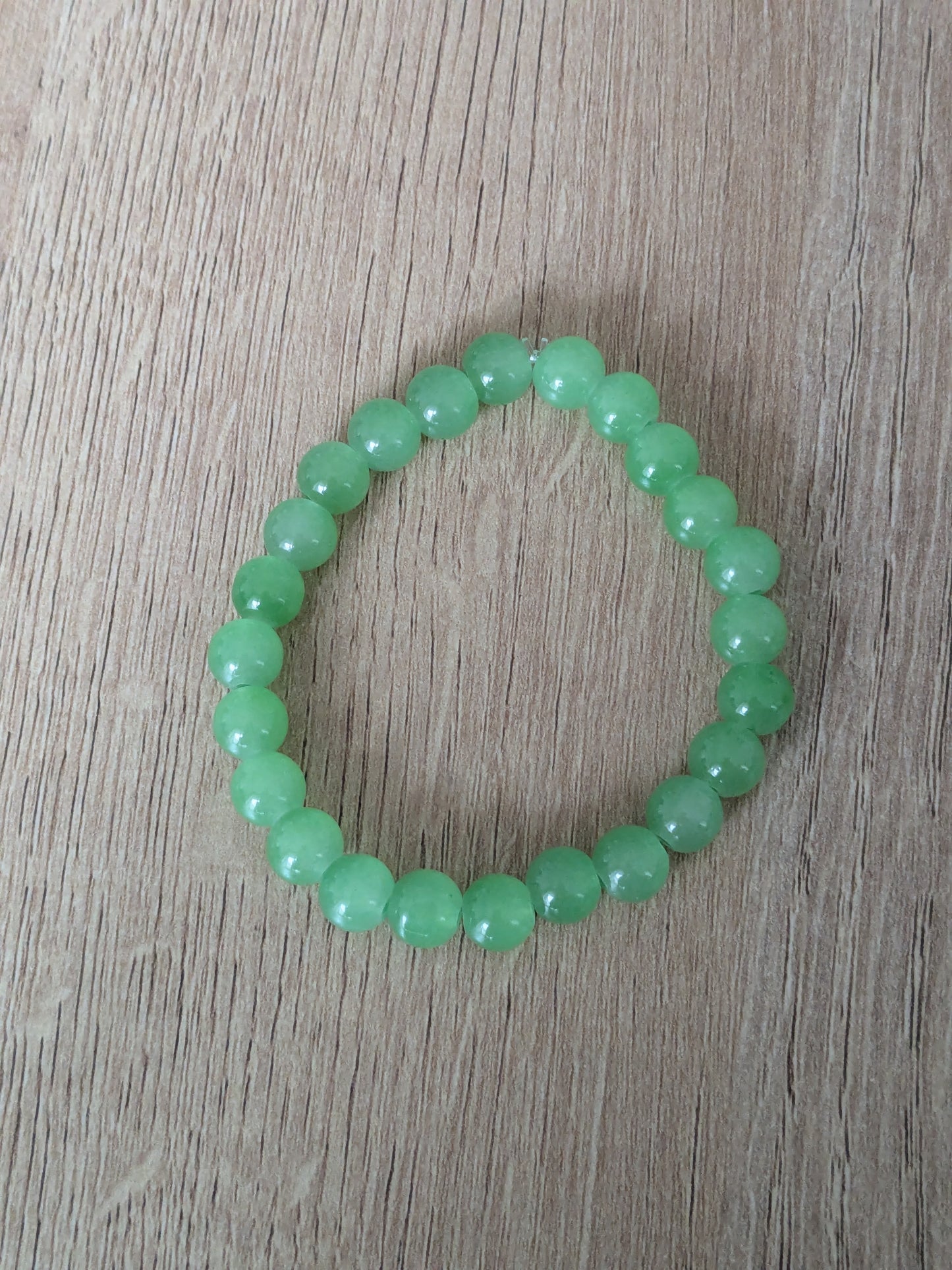 Bracelet perles verre vert