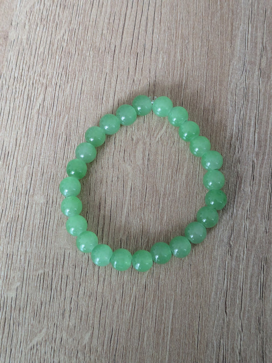 Bracelet perles verre vert