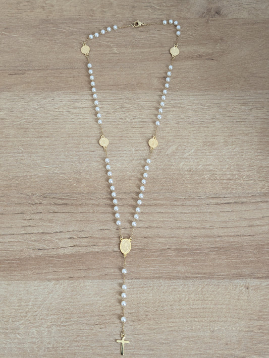 Chapelet doré Saint-Benoît perles