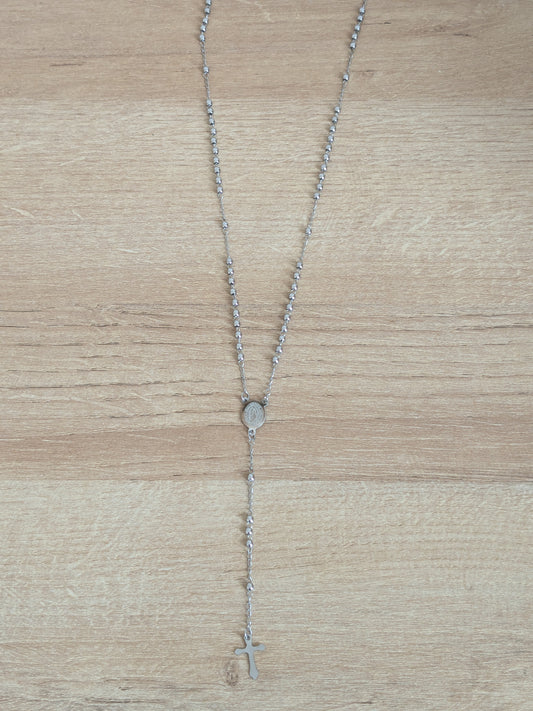 Chapelet argenté Vierge Marie