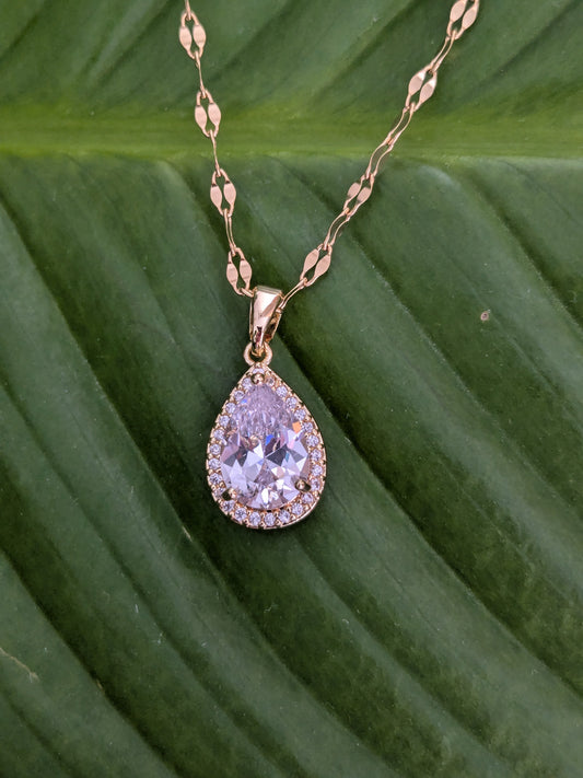 Collier Goutte strass