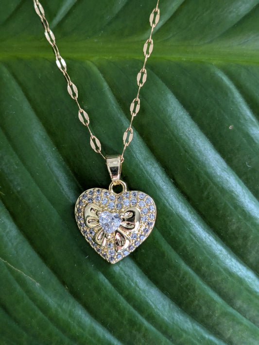 Collier Coeur noeud