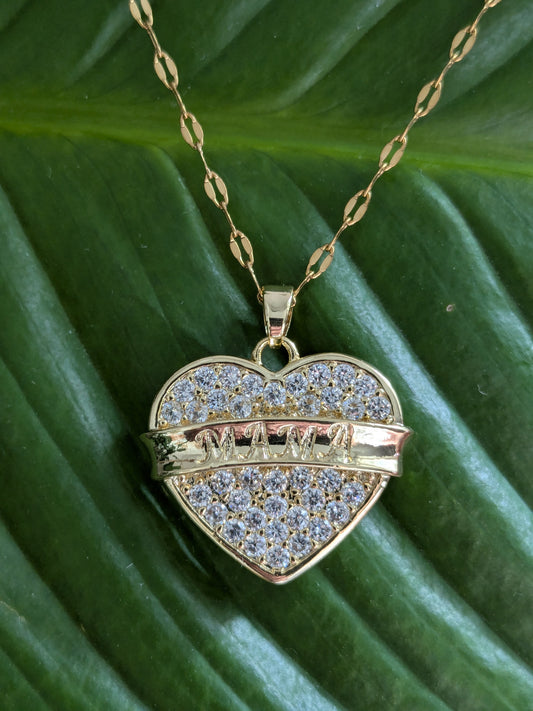 Collier Mama strass