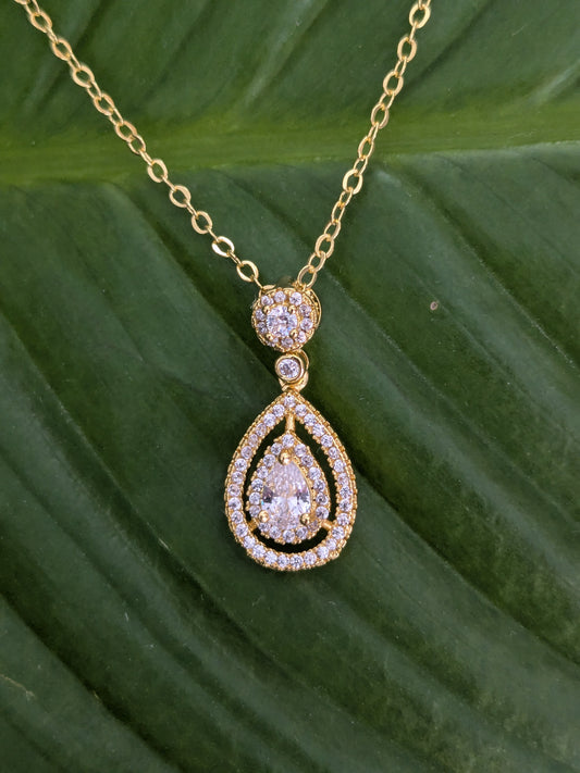Collier Goutte strass