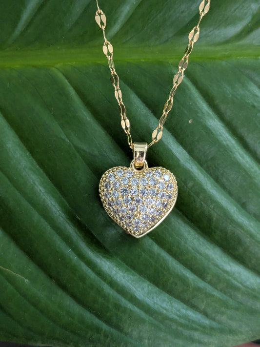 Collier coeur Perle