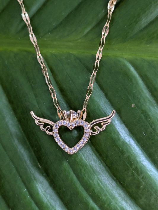 Collier Coeur Ailé