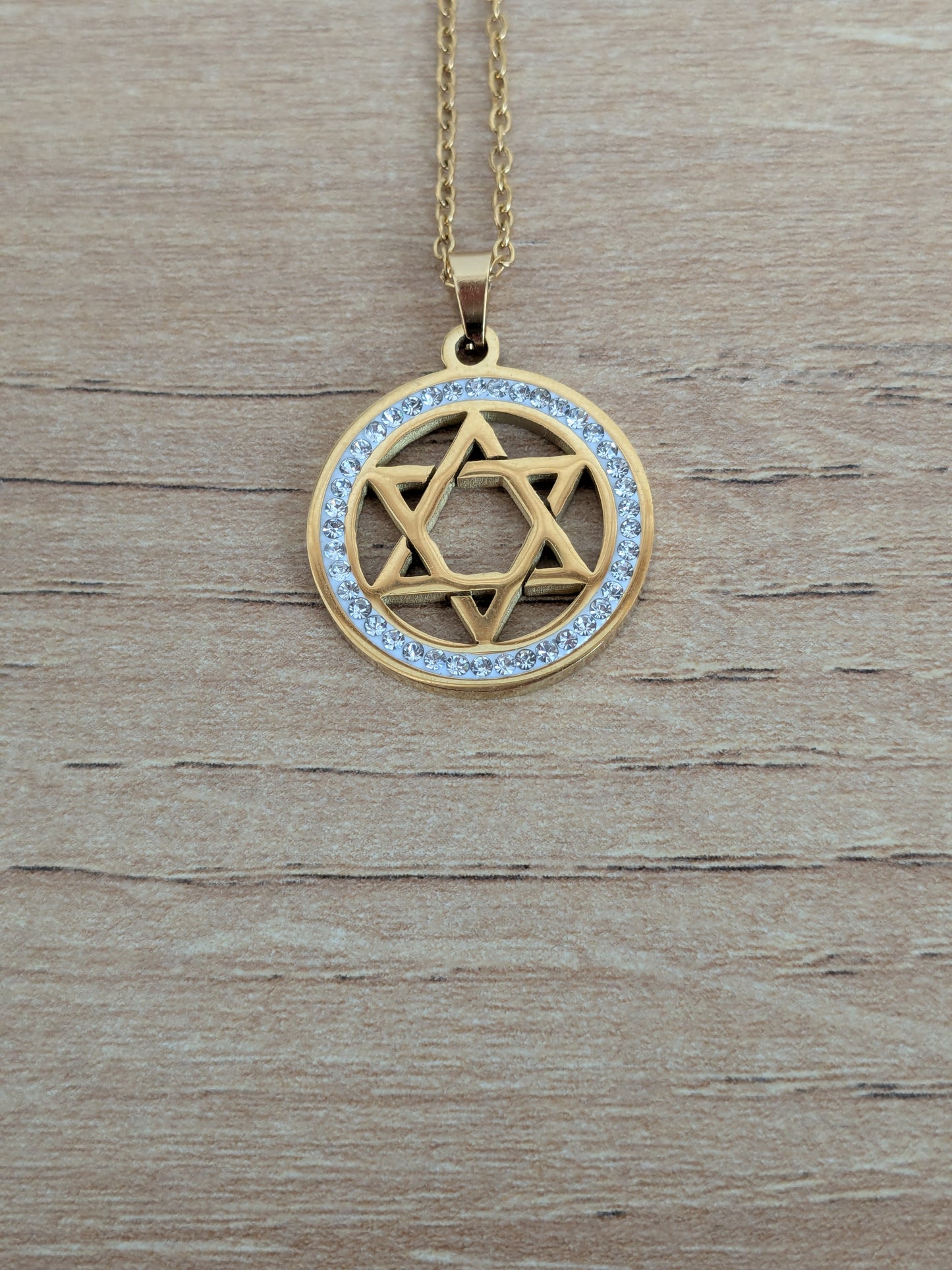 Collier Etoile de David doré