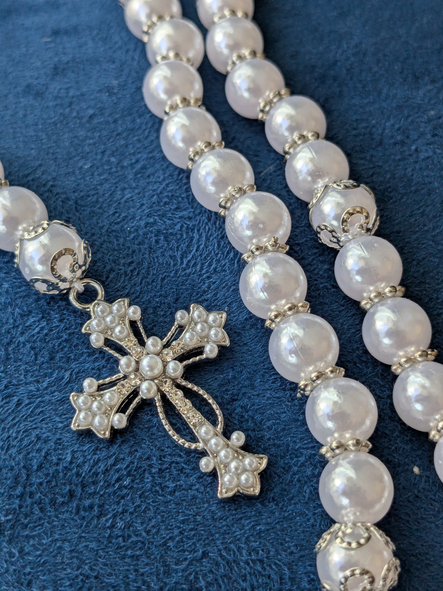 Chapelet perles imitation AR