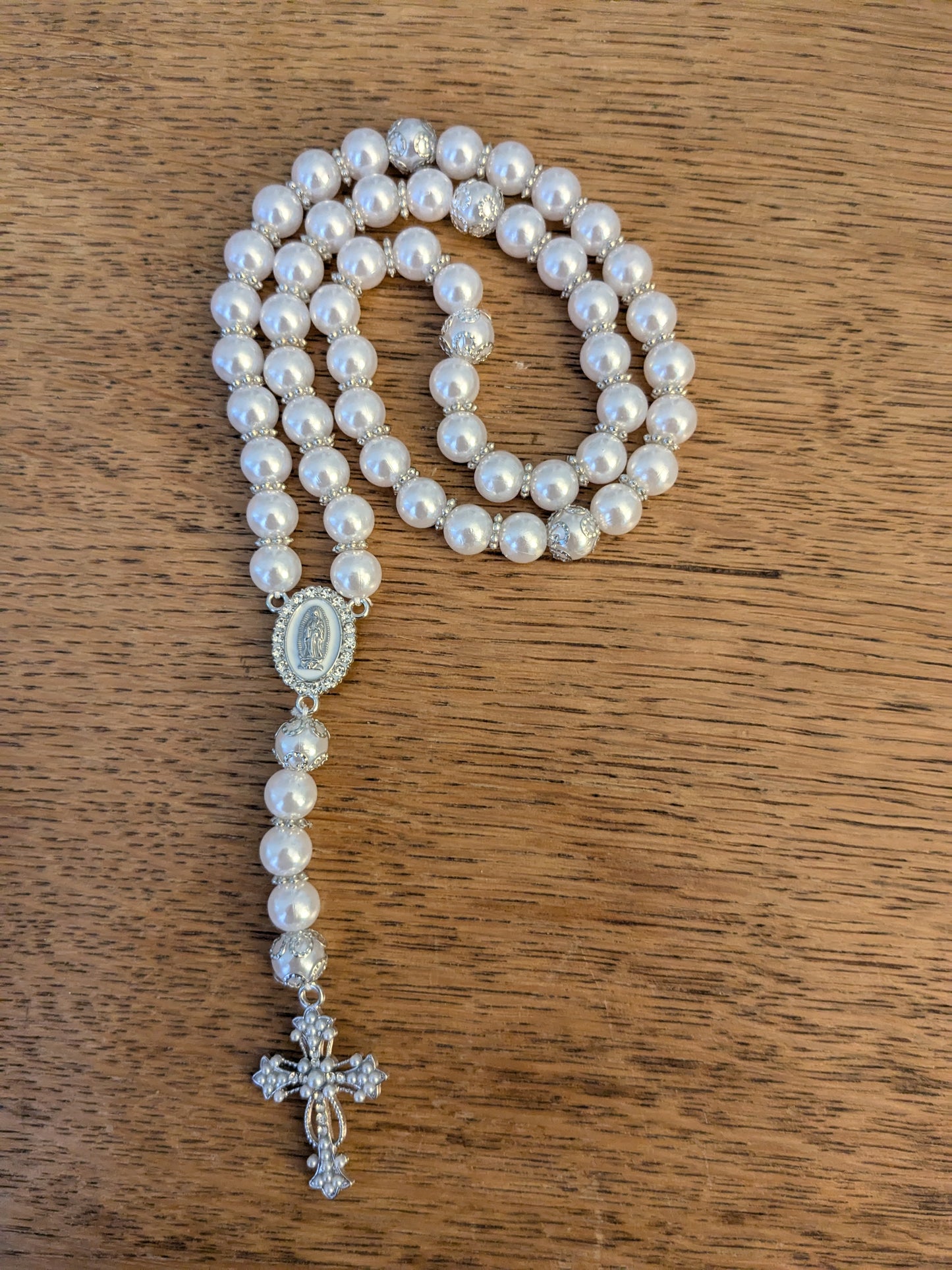 Chapelet perles imitation AR