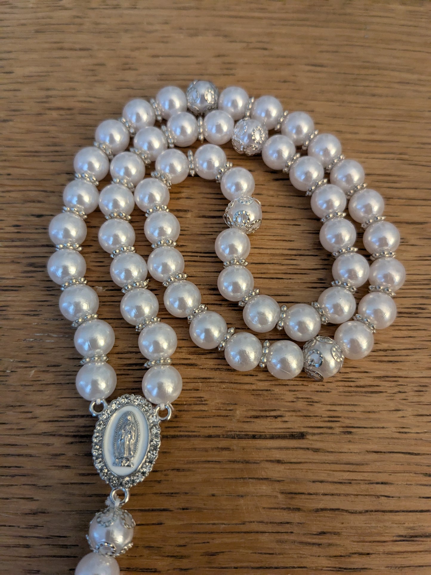 Chapelet perles imitation AR