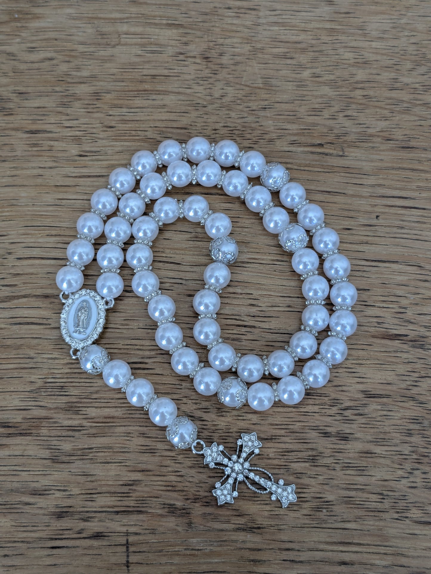 Chapelet perles imitation AR