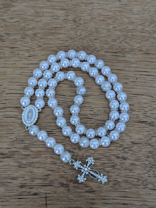 Chapelet perles imitation AR