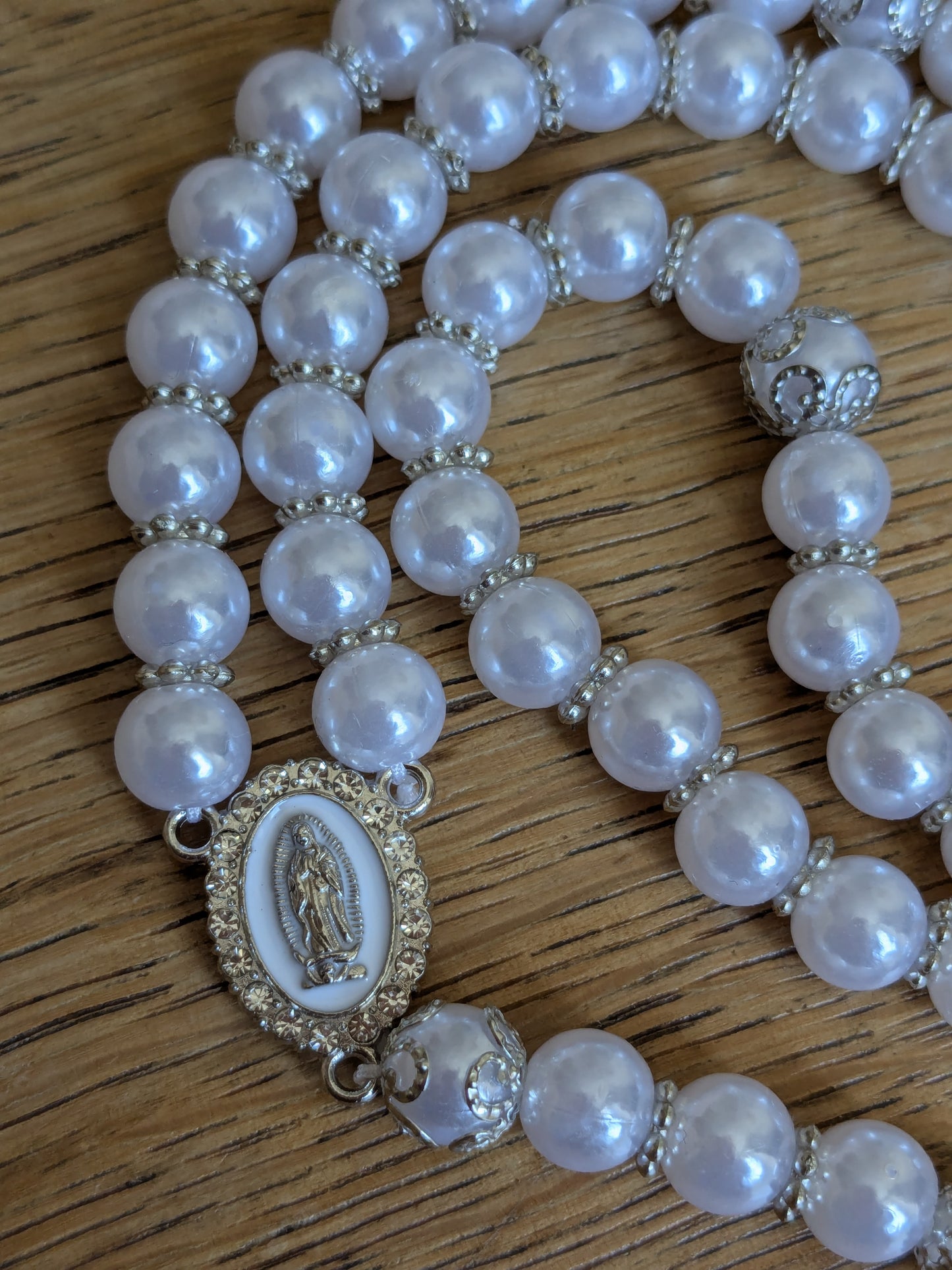 Chapelet perles imitation AR