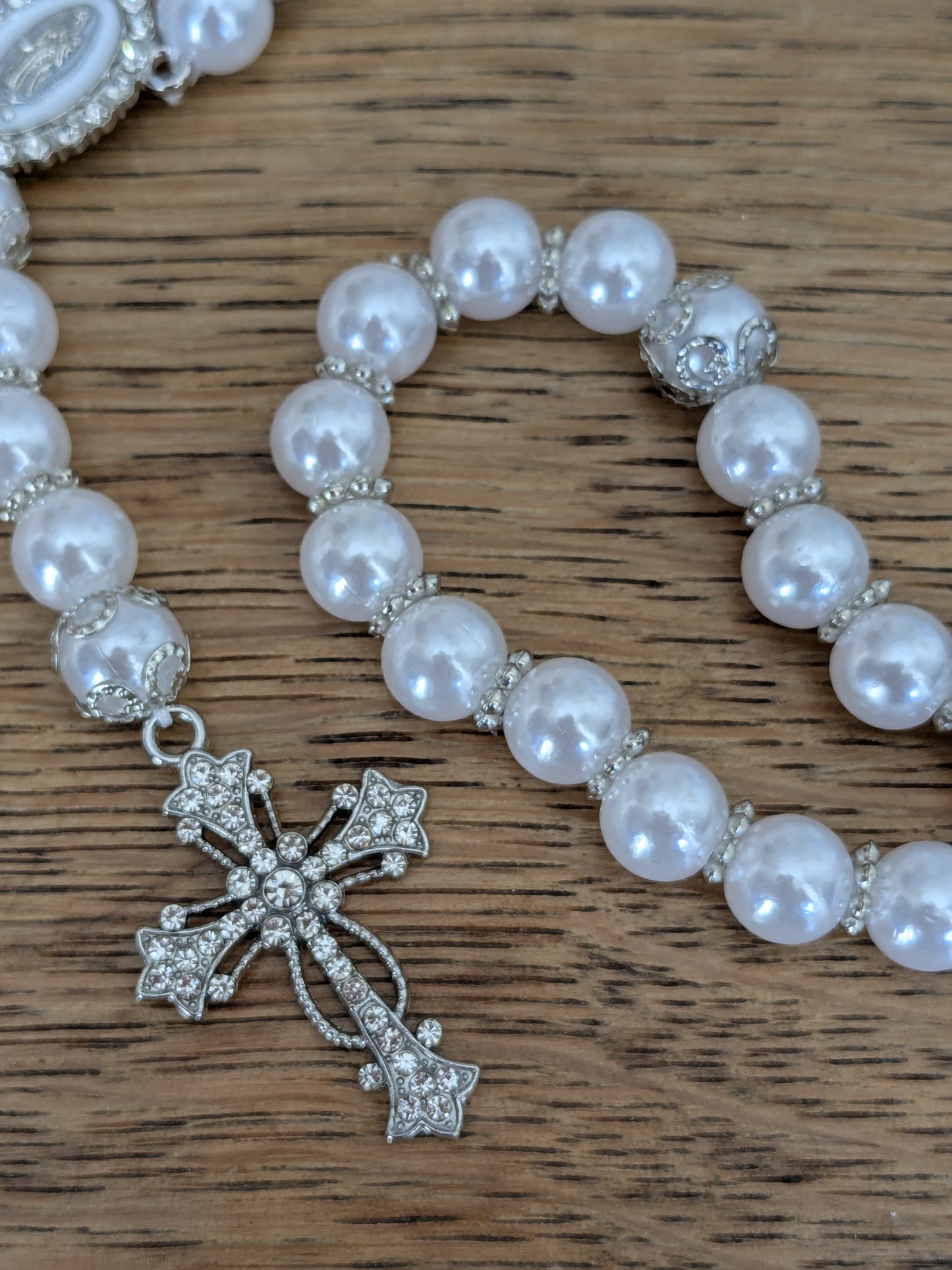 Chapelet perles imitation AR