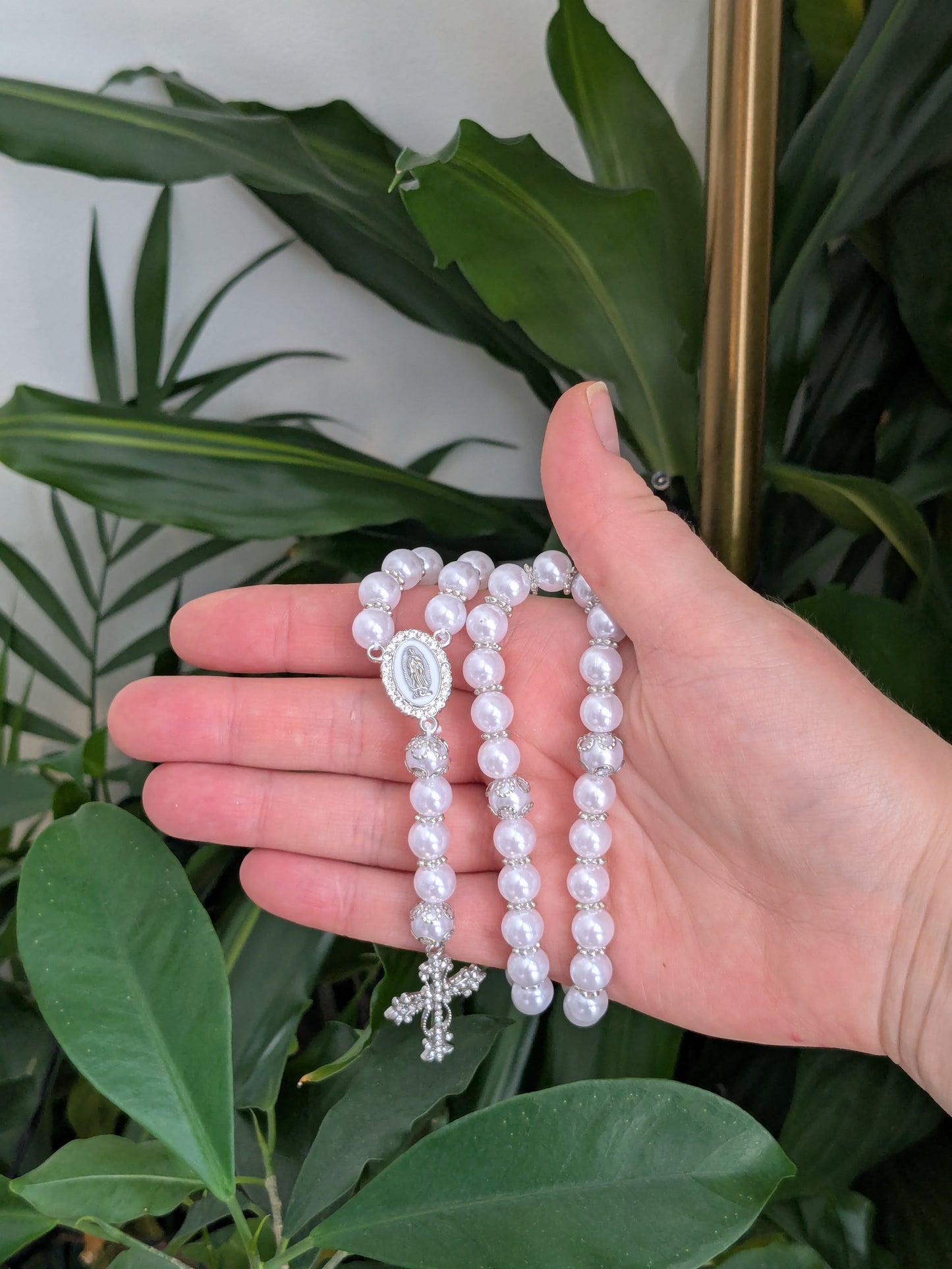 Chapelet perles imitation AR