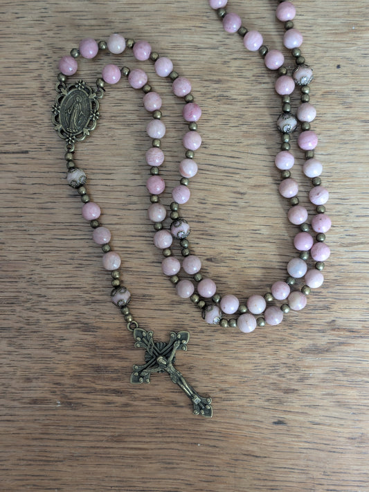 Grand Chapelet en Rhodonite