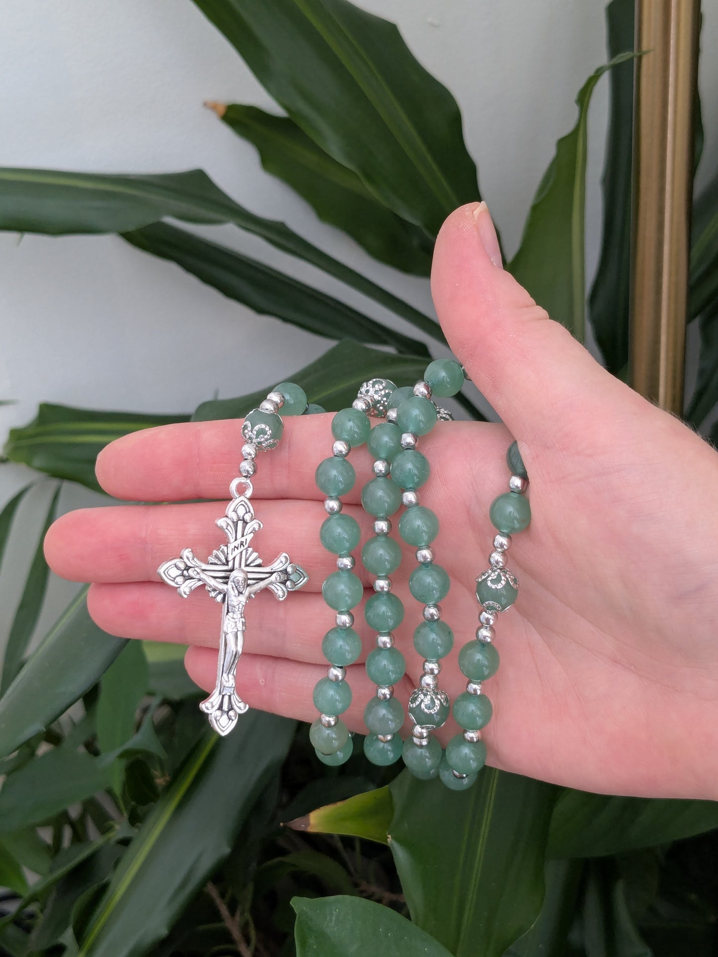 Grand chapelet en Aventurine verte