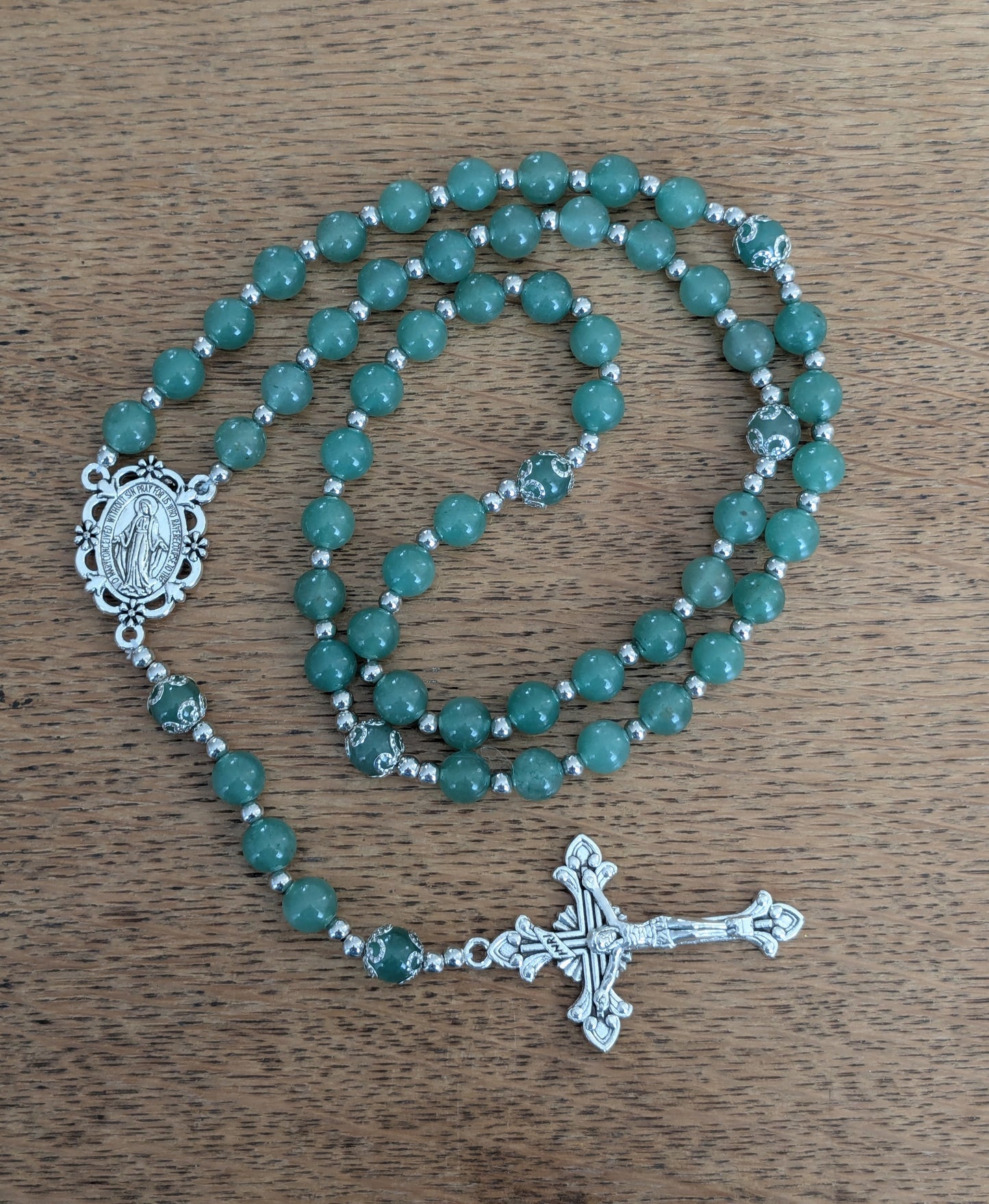 Grand chapelet en Aventurine verte