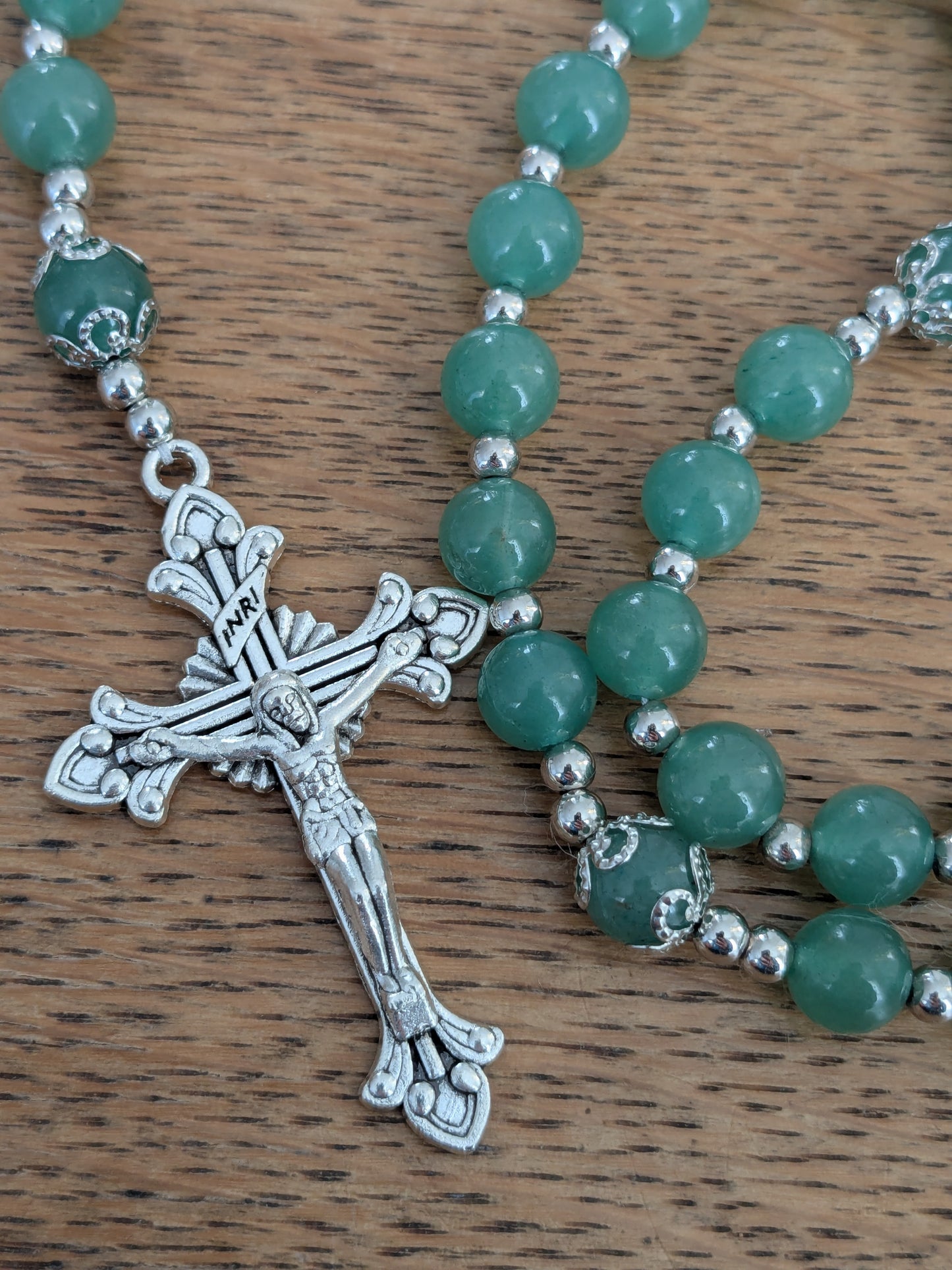 Grand chapelet en Aventurine verte