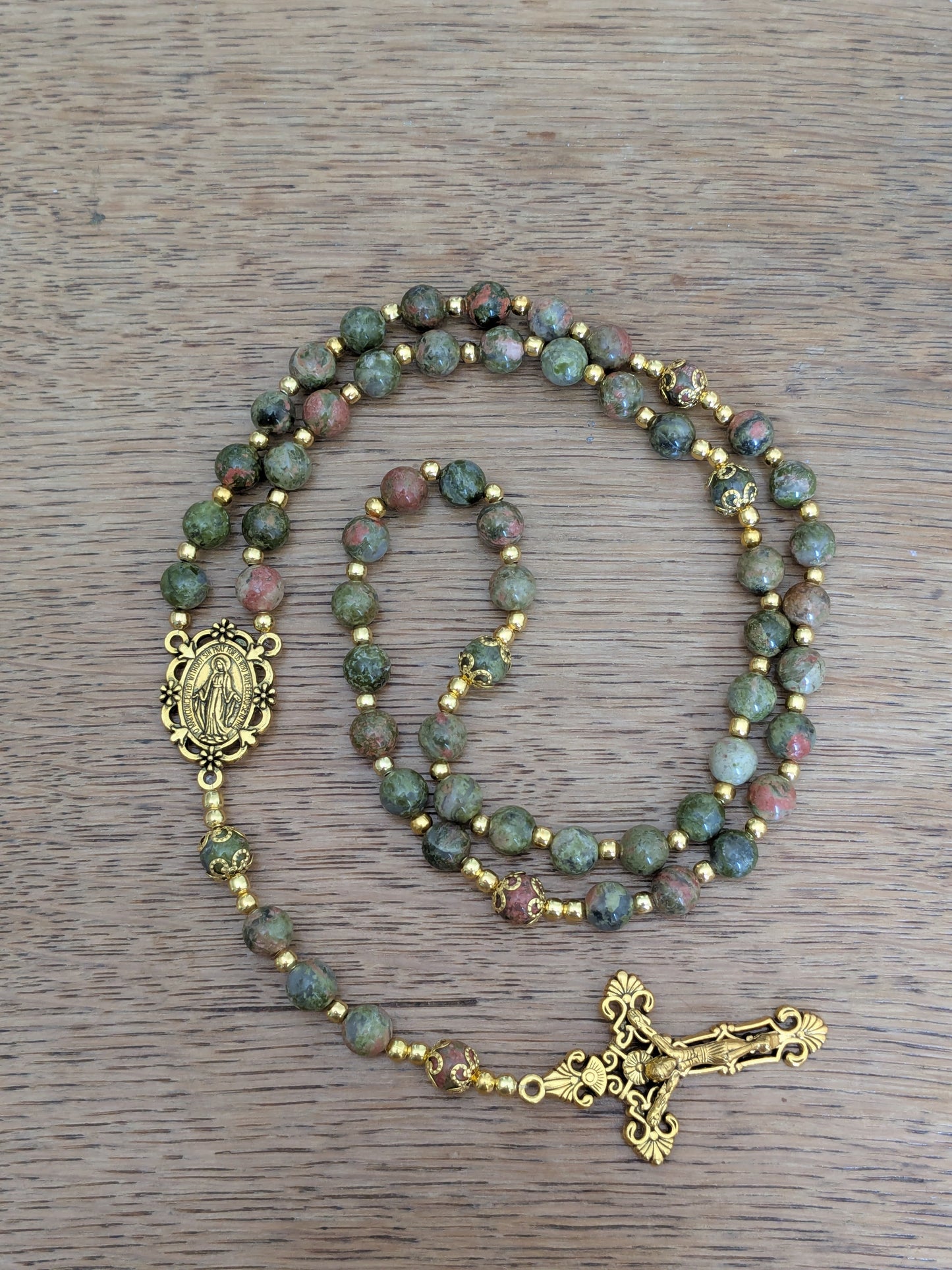 Grand Chapelet Catholique en Unakite