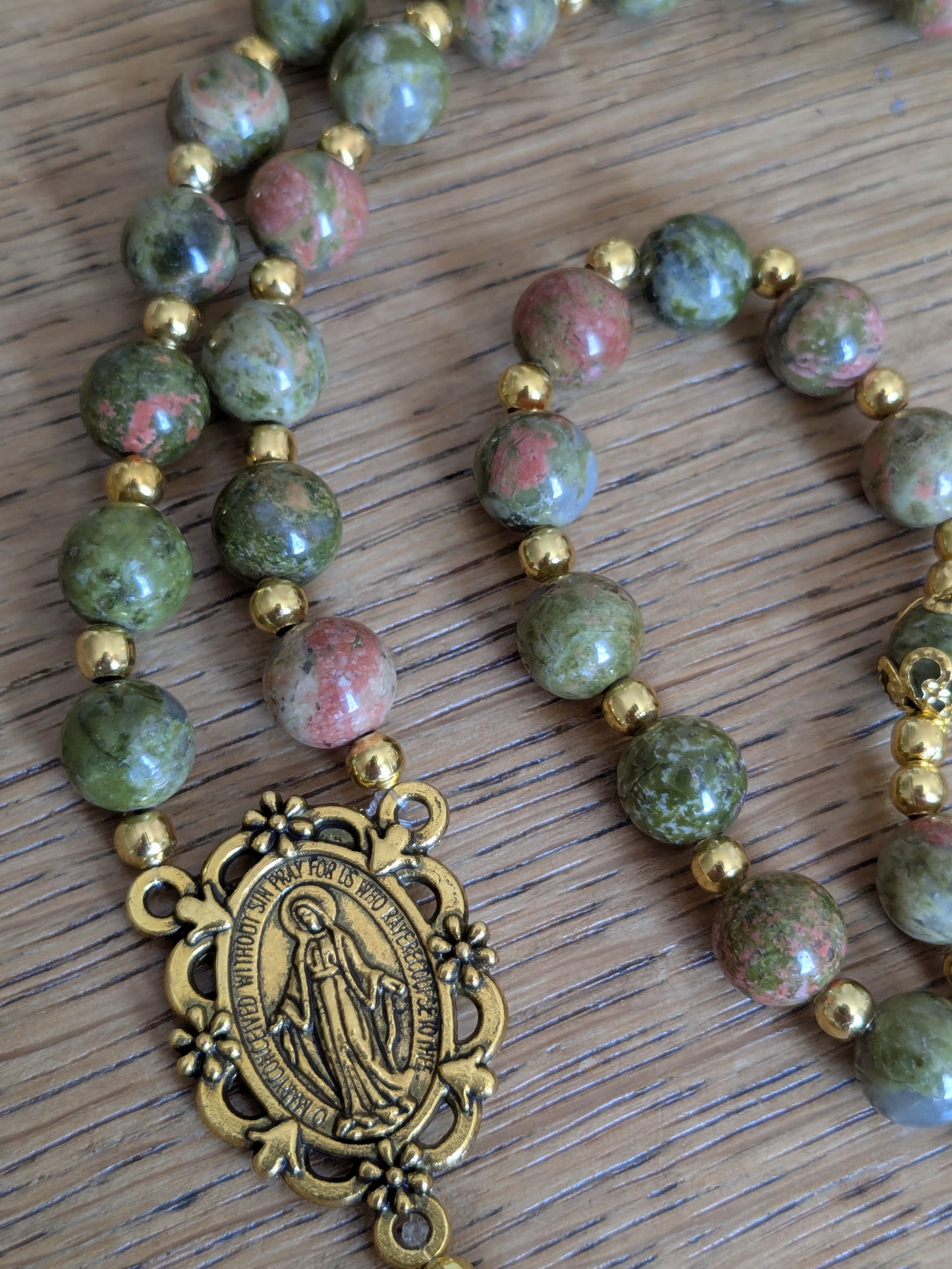 Grand Chapelet Catholique en Unakite